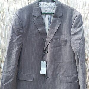 Sean John Suit Jacket Blazer Gray Pinstripe - XL - NWT